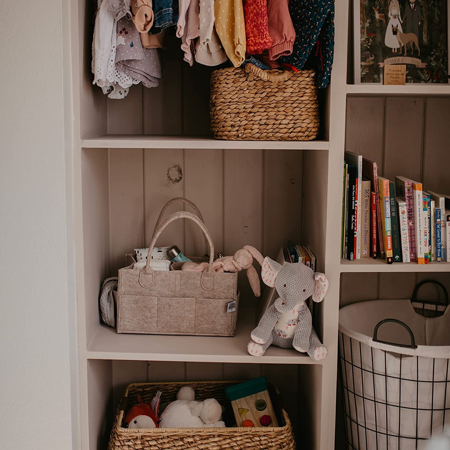 Felt Diaper Caddy Organiser Bag