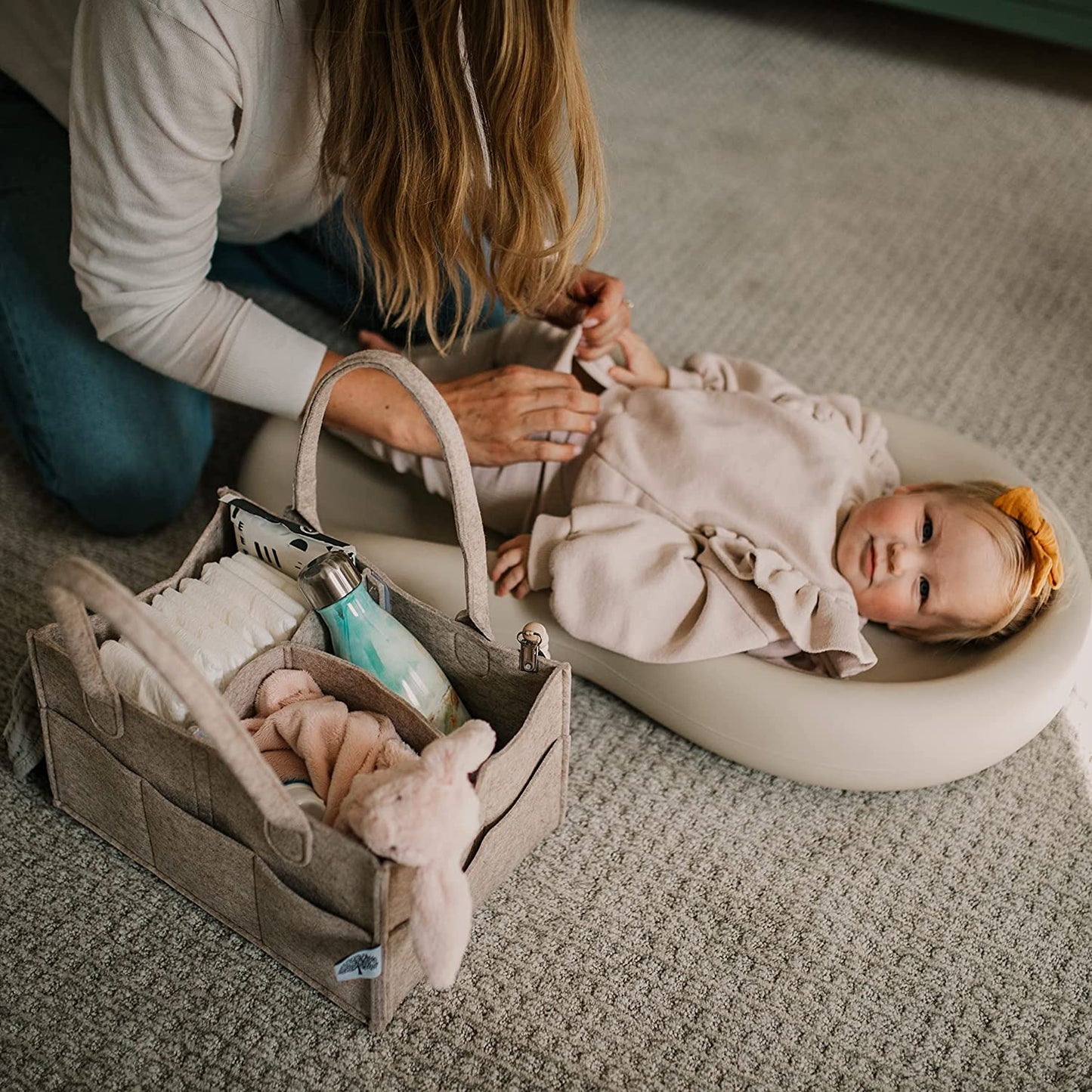 Felt Diaper Caddy Organiser Bag
