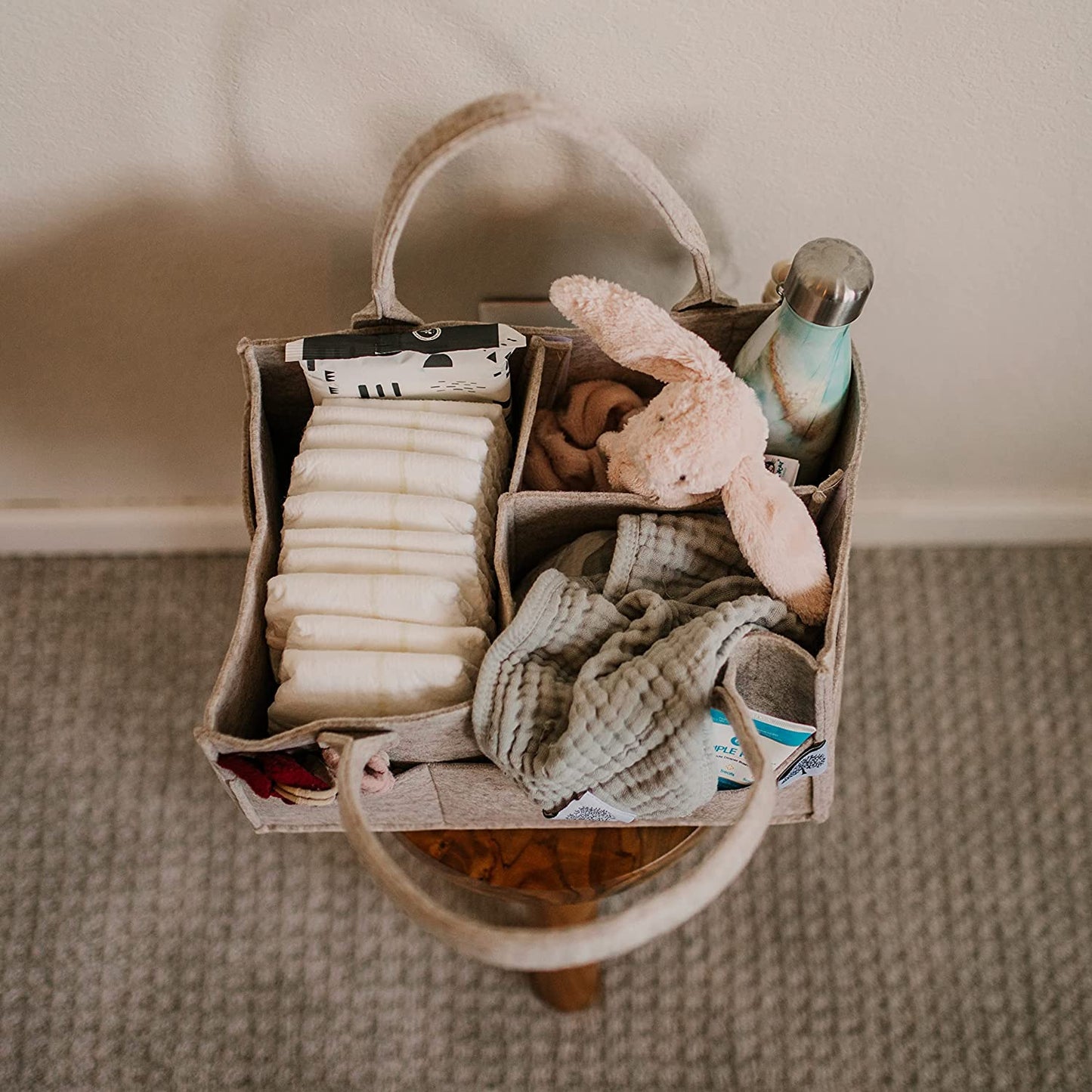 Felt Diaper Caddy Organiser Bag