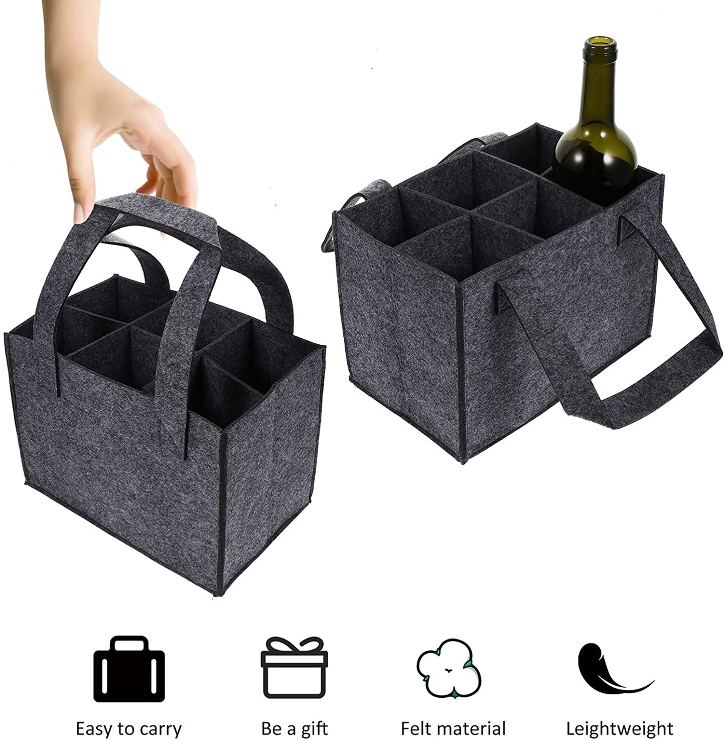 Sophisticated Portability: Elevate Your Wine Experience with Our Bottle Carrier