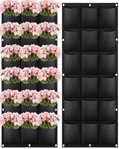 Premium Felt Vertical Planter with 18 Pockets
