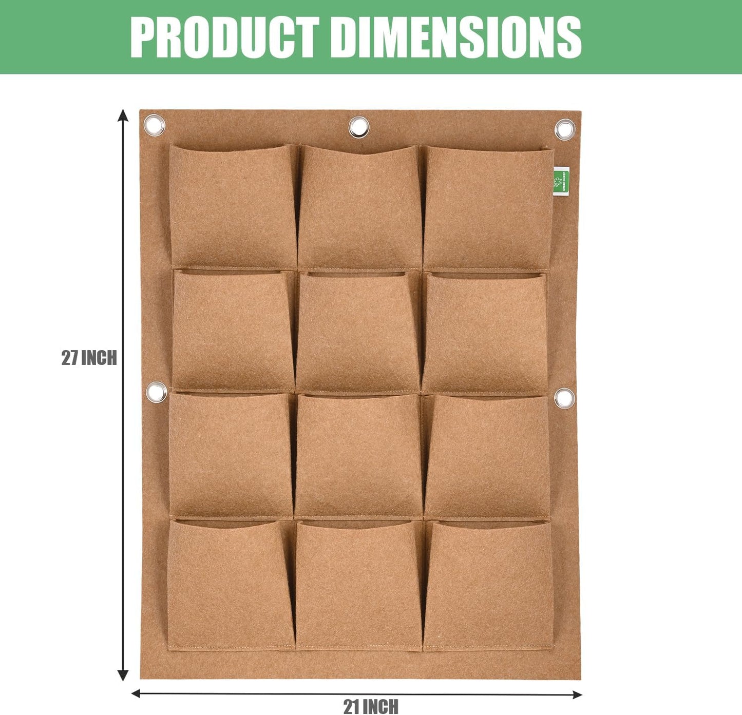Chic Beige Felt Vertical Garden Panel | Elegant Wall Planter