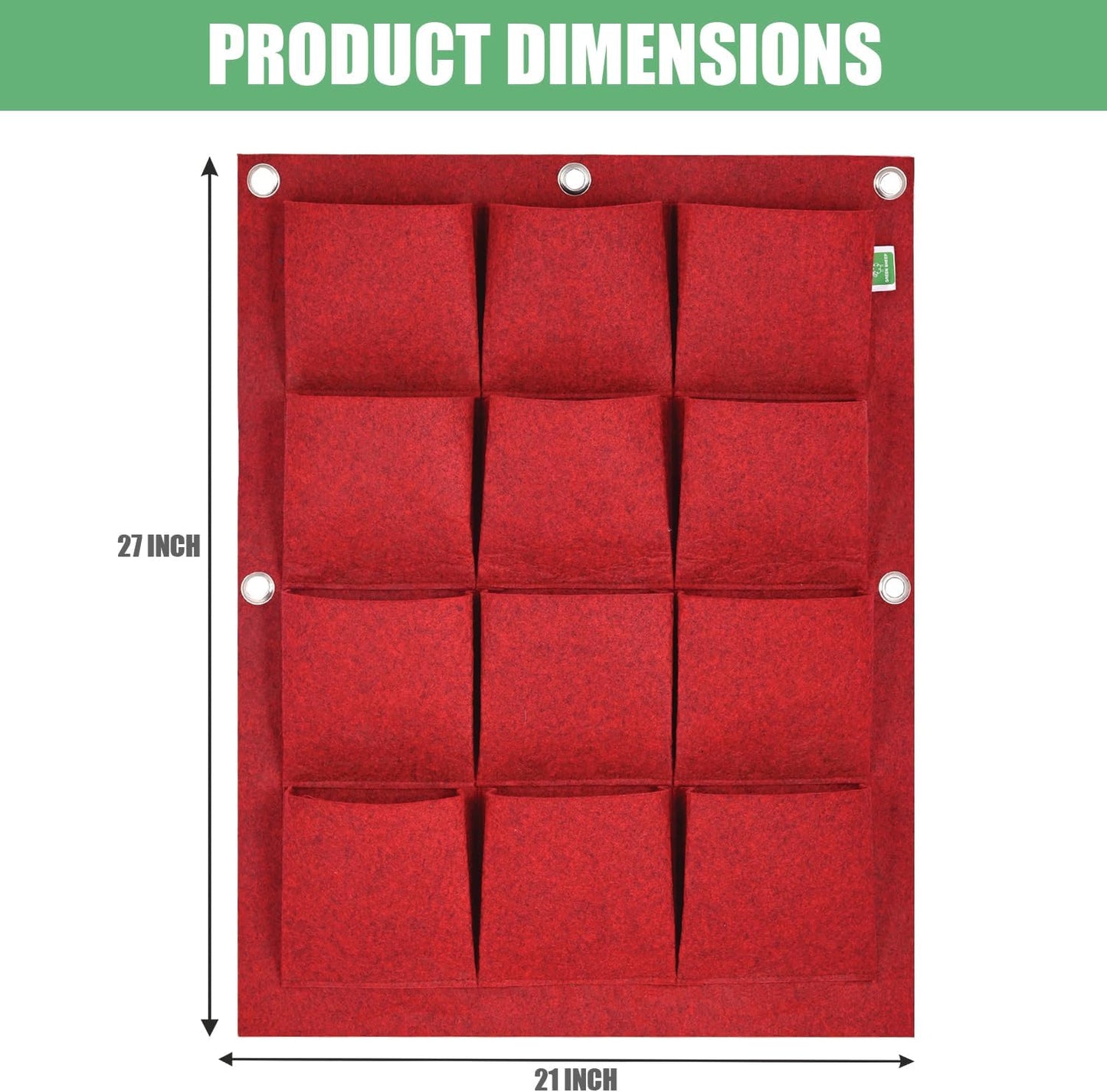 Eco-Friendly Bio Felt Vertical Planter | Sustainable Garden Solutions|Maroon