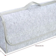 Felt Portable Car Trunk Organizer ( Light Grey )