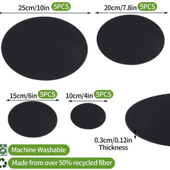 Complete Set of 20: Premium Felt Coaster Mats for Every Occasion