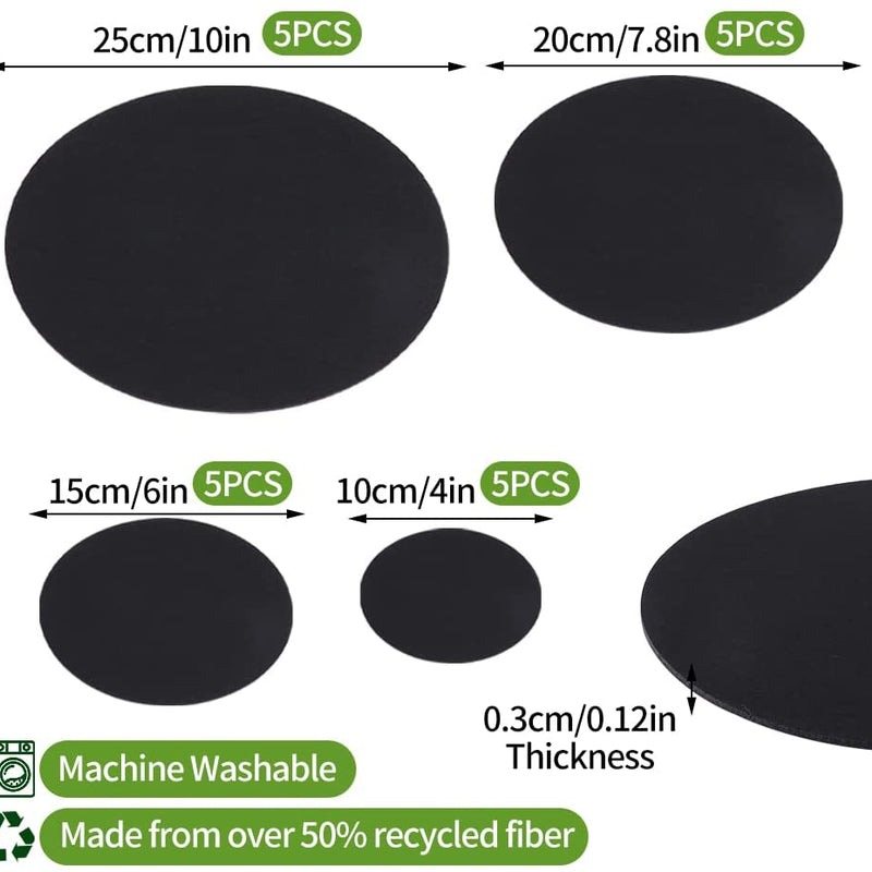 Complete Set of 20: Premium Felt Coaster Mats for Every Occasion