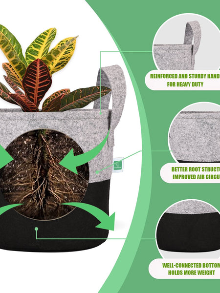 Greensheep Geo Fabric Grow Bags ( Grey / Black )