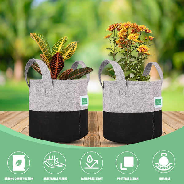 Greensheep Geo Fabric Grow Bags ( Grey / Black )