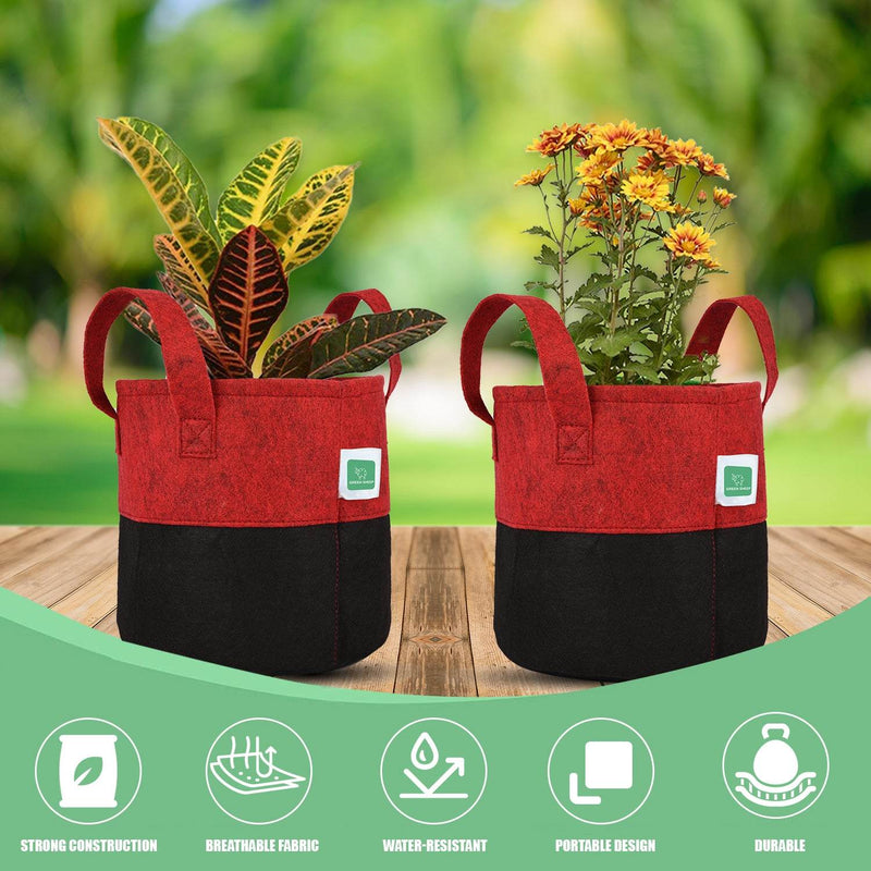 Greensheep Geo Fabric Grow Bags ( Red / Black )