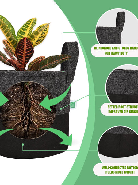 Greensheep Geo Fabric Grow Bags ( Dark Grey / Black )