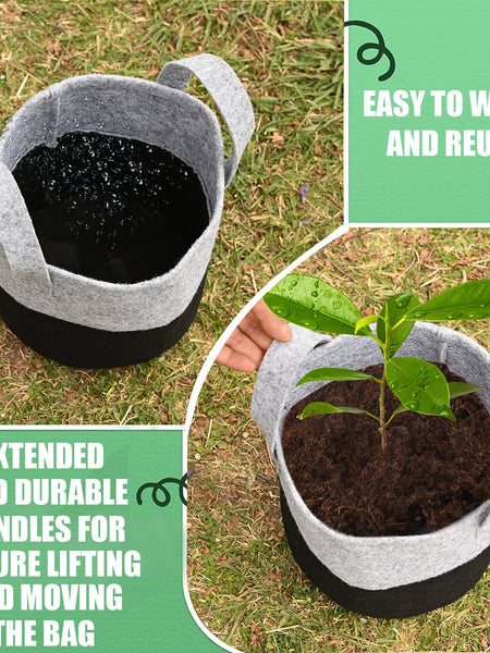 Greensheep Geo Fabric Grow Bags ( Grey / Black )
