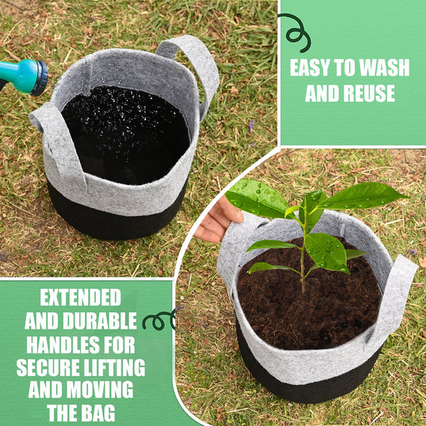 Greensheep Geo Fabric Grow Bags ( Grey / Black )