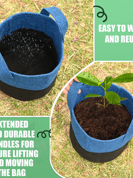 Greensheep Geo Fabric Grow Bags ( Blue / Black )