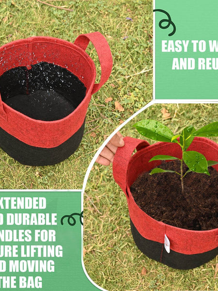 Greensheep Geo Fabric Grow Bags ( Red / Black )