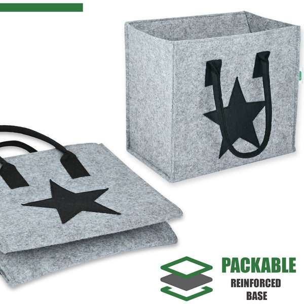 Eco-Friendly Felt Handbags: Chic, Sustainable Solutions for Shopping and Beyond (Light Grey)