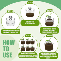 Greensheep Geo Fabric Grow Bags ( Green/ Black )