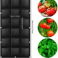 Premium Felt Vertical Planter with 18 Pockets