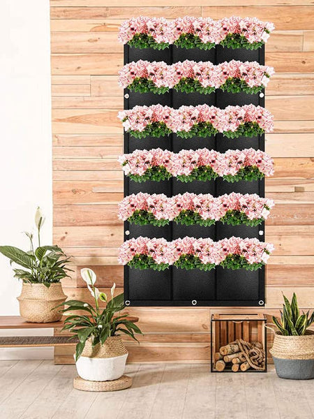 Premium Felt Vertical Planter with 18 Pockets