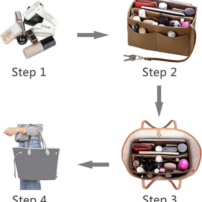 GREENSHEEP Purse Organizer Insert for Handbags,