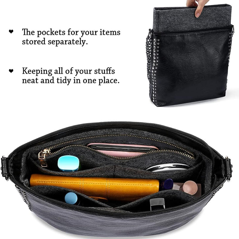 Felt Insert Bag Organizer Handbag Tote Liner Pouch for Women