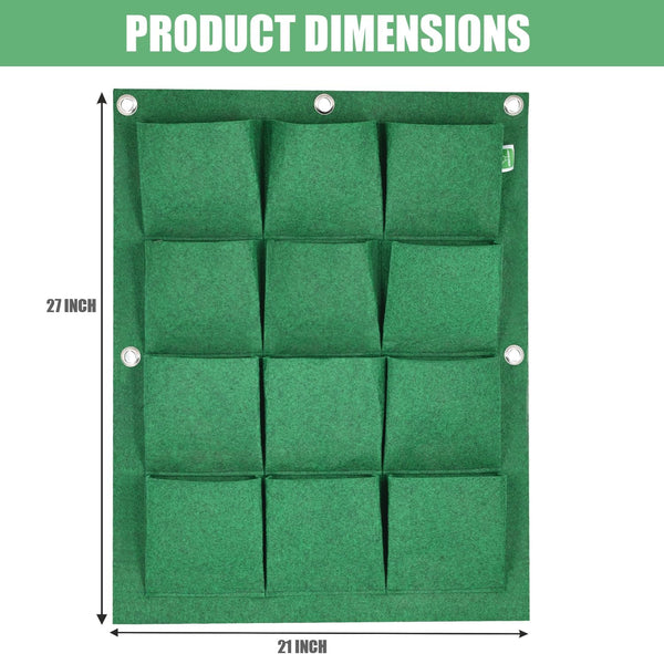Vibrant Green Felt Vertical Garden Panel | Stylish Wall Planter