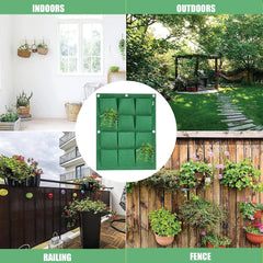 Vibrant Green Felt Vertical Garden Panel | Stylish Wall Planter