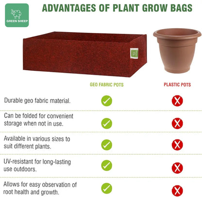 "Geo Fabric Plant Grow Bags: Durable, Breathable, and Stylish Garden Containers (Maroon) "