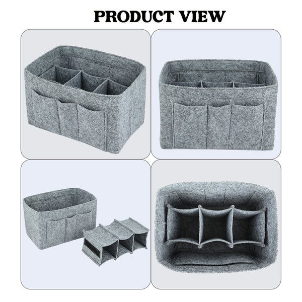 Elevate Your Style and Organization with Felt Purse Organizers: Find Your Perfect Fit (Light Grey)
