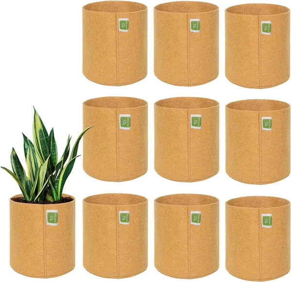 Geo Fabric Plant Grow Bags: Optimal Solutions for Thriving Plants Round camel